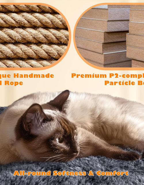 Load image into Gallery viewer, 62.2 Inches Cat Tree Cat Towers Cat Condo with Platform &amp; Hammock, Scratching Posts for Kittens Pet Play House with Plush Perch for Indoor Activity Relaxing
